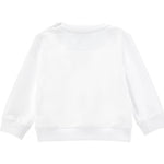 Monnalisa Felpa Chiusa Girocollo Tinta Unita con Stampa per Neonato 28E600 BIANCO MONNALISA 