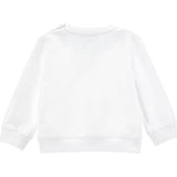 Monnalisa Felpa Chiusa Girocollo Tinta Unita con Stampa per Neonato 28E600 BIANCO MONNALISA 