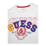 Guess T-Shirt Girocollo Tinta Unita con Stampa per Neonato N5RI00K8HM4 BIANCO GUESS 