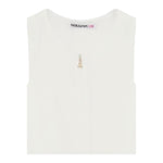 Patrizia Pepe Tutina Intera Tinta Unita per Bambina 7T0018 BIANCO PATRIZIA PEPE 