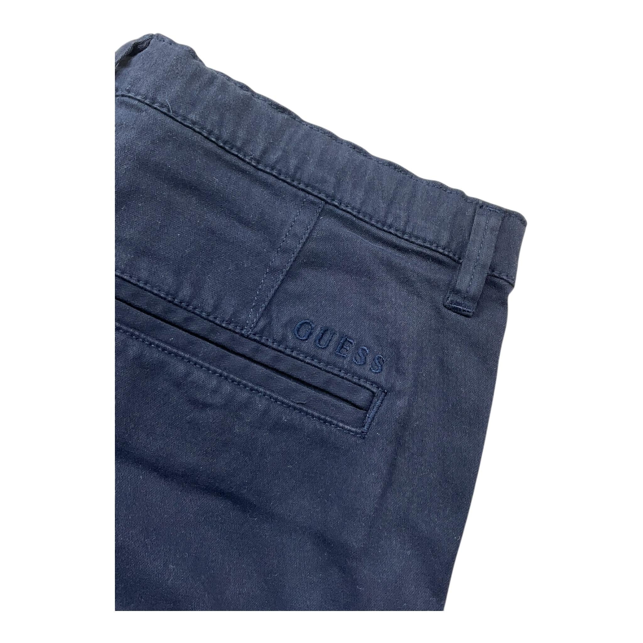 Guess Bermuda Tinta Unita con Girovita Regolabile per Bambino N2RD02WEHD0 BLU GUESS 