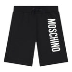 Moschino Bermuda In Tuta Tinta Unita con Logo per Bambino HUQ02FX NERO MOSCHINO 