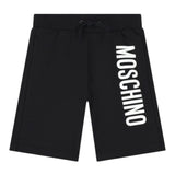 Moschino Bermuda In Tuta Tinta Unita con Logo per Bambino HUQ02FX NERO MOSCHINO 