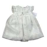 Barcellino Abito Mezza Manica Tinta Unita  per Neonata 121407 BIANCO BARCELLINO 