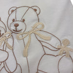 Le Bebe' Coperta Tinta Unita con Stampa per Neonato LBB4828 BIANCO LE BEBE' 