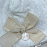 Le Bebe' Cappello Tinta Unita con Ricami per Neonata LBG6330 BIANCO LE BEBE' 