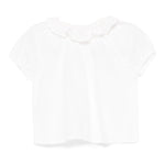 Teddy E Minou Camicia Mezza Manica Tinta Unita per Neonata E25CI008C6039 BIANCO TEDDY E MINOU 
