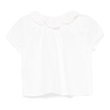 Teddy E Minou Camicia Mezza Manica Tinta Unita per Neonata E25CI008C6039 BIANCO TEDDY E MINOU 