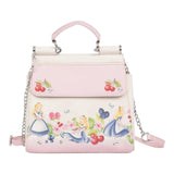 Monnalisa Borsa Tinta Unita con Stampa per Bambina 19E013 BIANCO MONNALISA 
