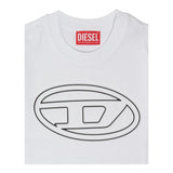DIESEL t-shirt girocollo tinta unita con logo Bianco per Bambino J01788X BIANCO DIESEL 