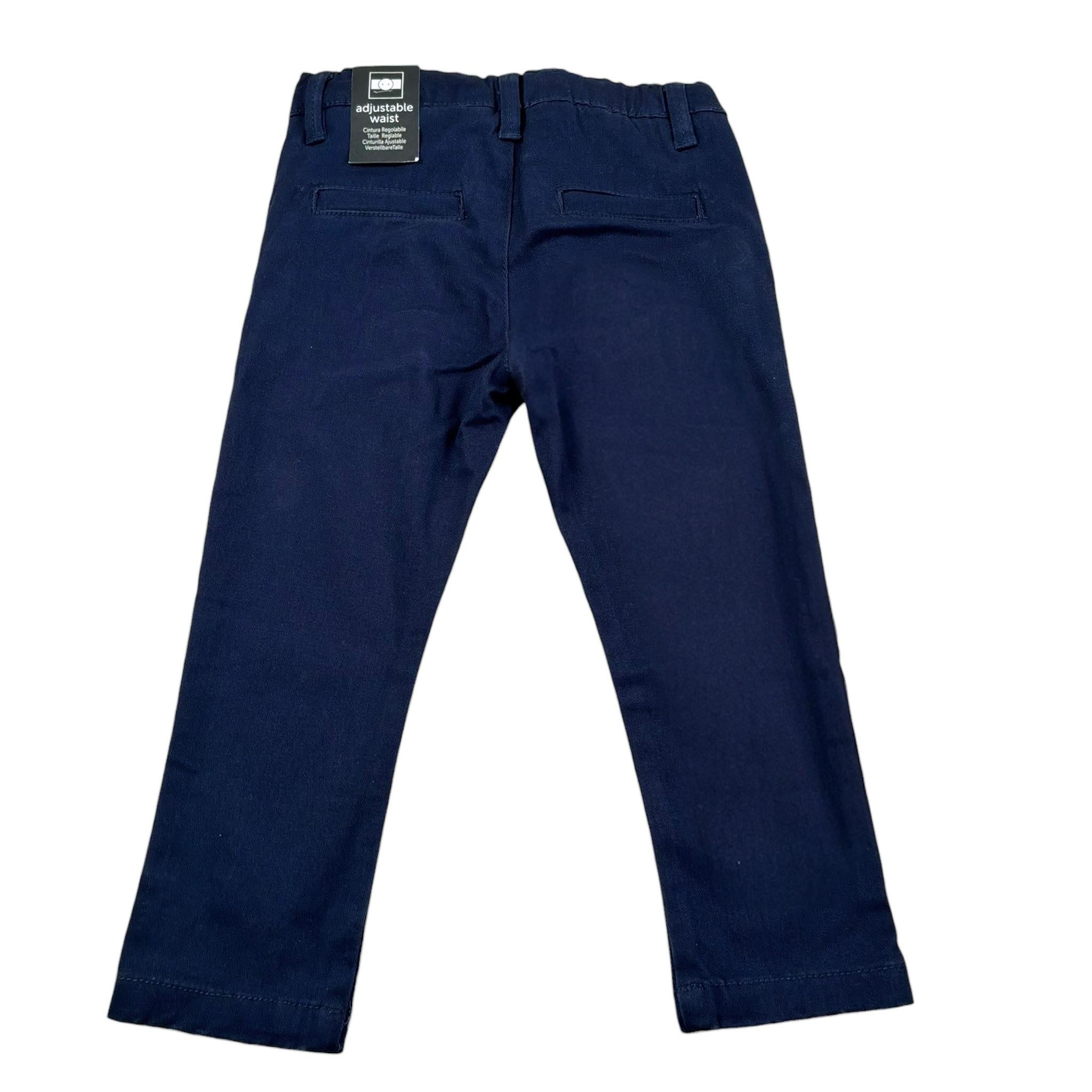 Sarabanda Pantalone Tinta Unita con Girovita Regolabile per Neonato 07160 BLU SARABANDA 