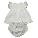Marlu' Abito Mezza Manica Titna Unita con Culotte per Neonata EP1217MU BIANCO MARLU' 