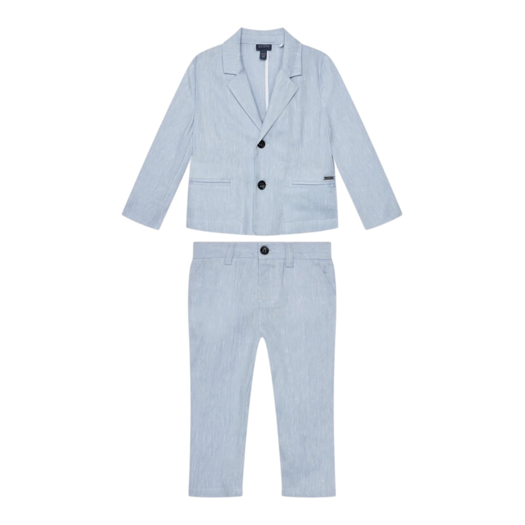 Guess Completo 2 Pezzi Giacca-Pantalone per Neonato I4RG26WFZ90N AZZURRO GUESS 