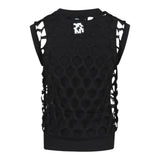 Dkny Canotta Tinta Unita Cont Trafori per Bambina D62317 NERO DKNY 