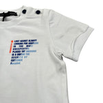 Daniele Alessandrini T-Shirt Girocollo tinta unita con Stampa Bianco per Neonato 1296M0816 BIANCO DANIELE ALESSANDRINI 