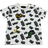 John Richmond T-Shirt Girocollo Tinta Unita con Stampe per Neonato RIP26114TS BIANCO JOHN RICHMOND 