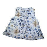 Minibanda Camicia Tinta Unita con Fantasia Fiori per Neonata 3B751 BIANCO MINIBANDA 