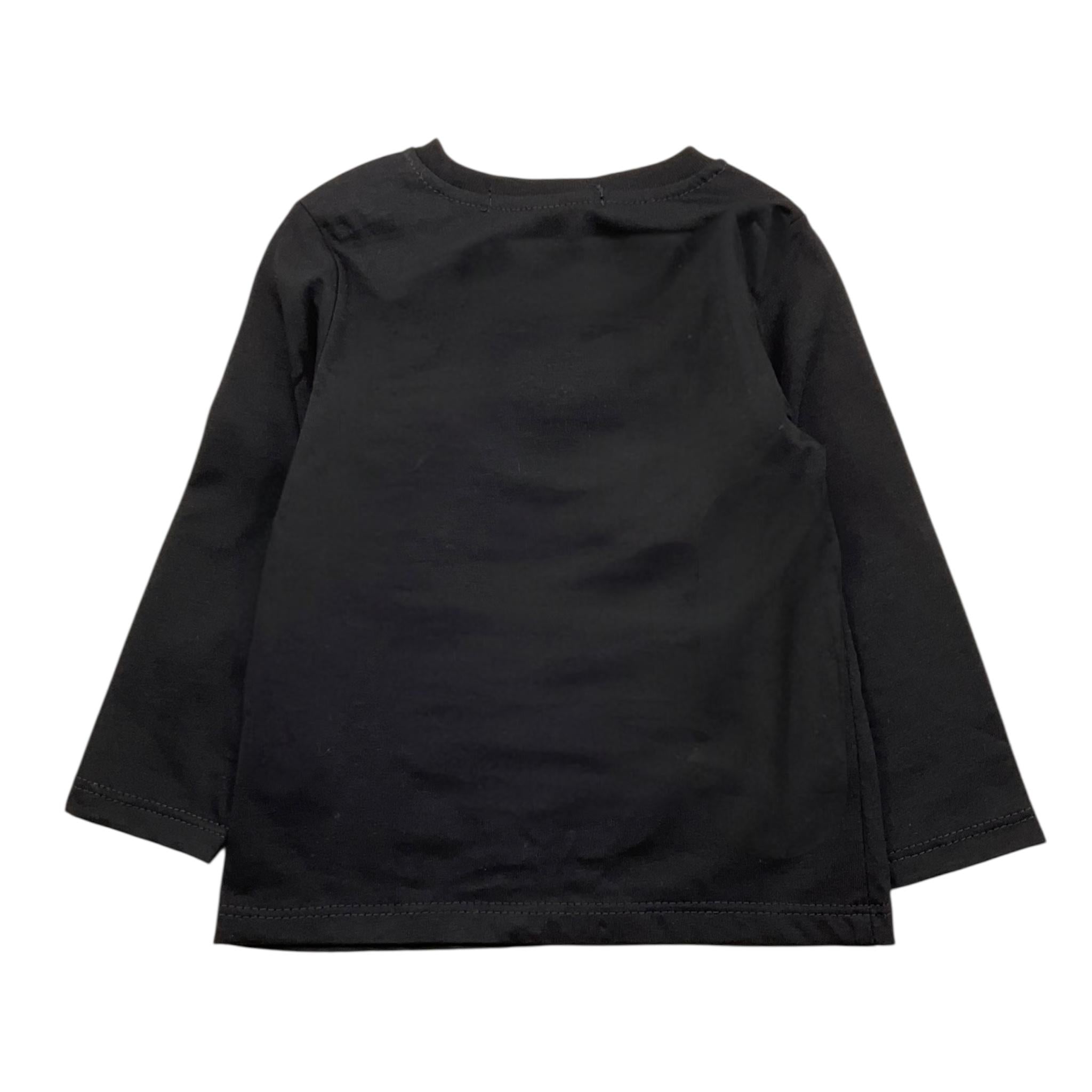 MOUSSE shirt girocollo tinta unita con stampa Nero per Neonata SUPERSTARSSHI NERO MOUSSE 