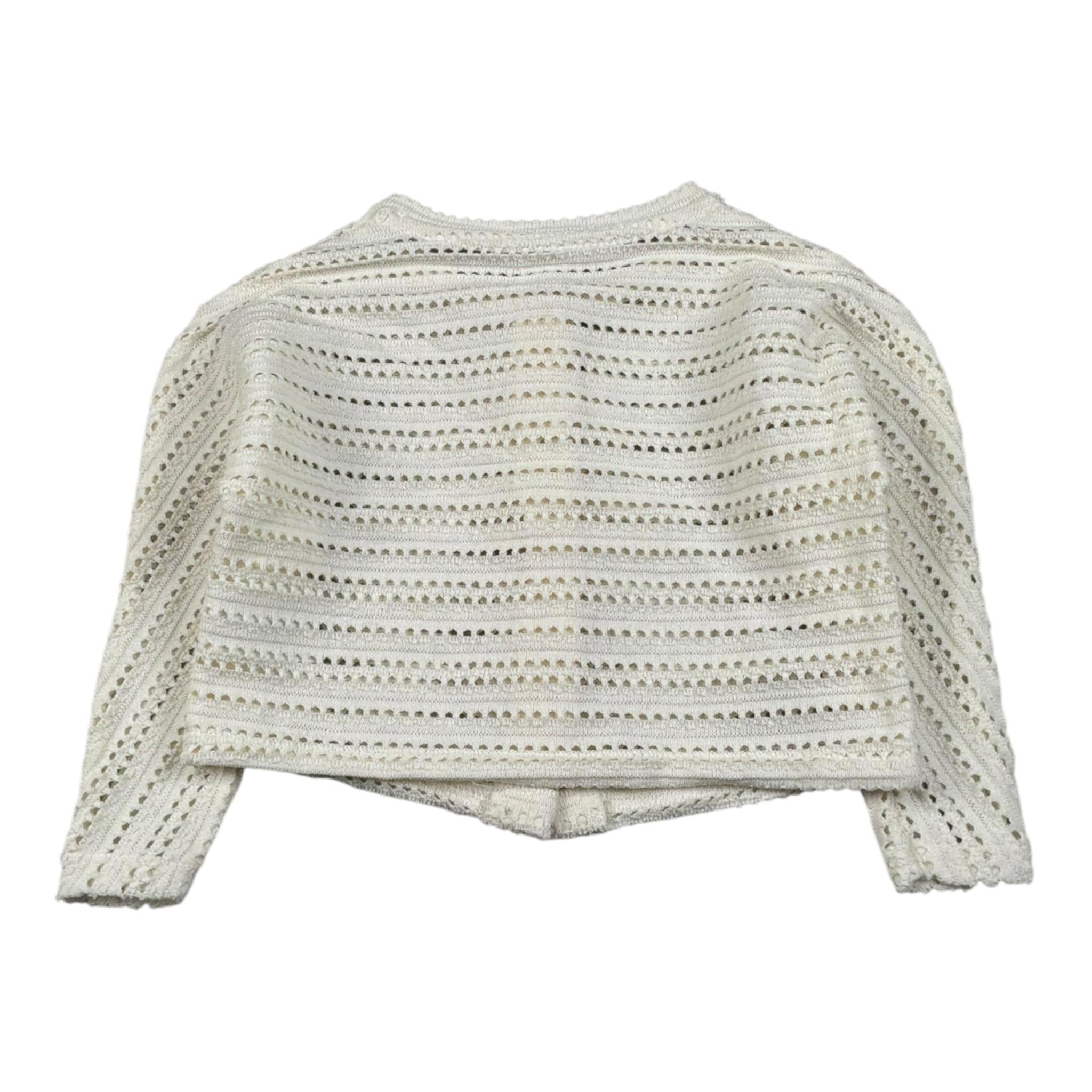 Lalalu' Cardigan In Maglia Traforato per Bambina MGL70MB PANNA LALALU' 