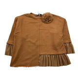 DIXIE felpa chiusa girocollo tinta unita con spille Marrone per Bambina LB17040G67X MARRONE DIXIE 