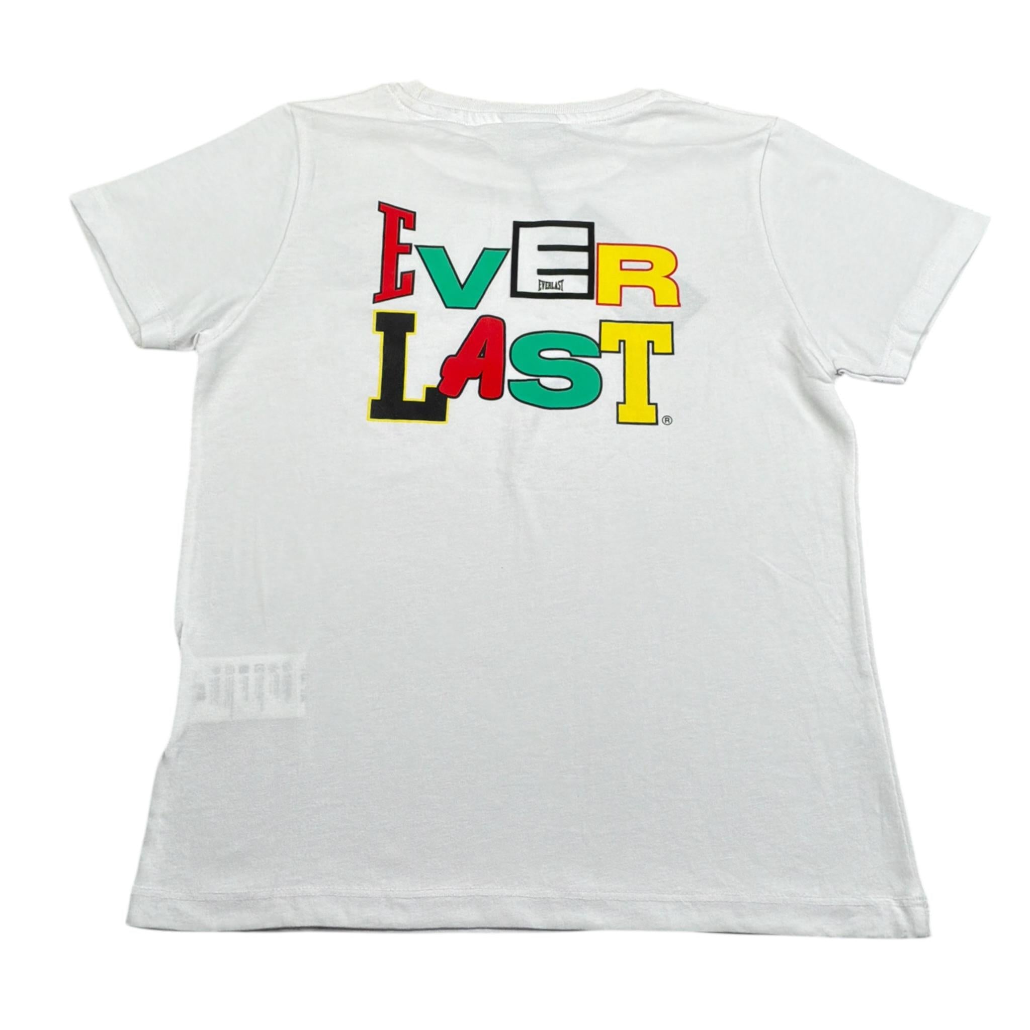 Everlast T-Shirt tinta unita Girocollo con Stampa Bianco per Bambino DIRIRI BIANCO EVERLAST 