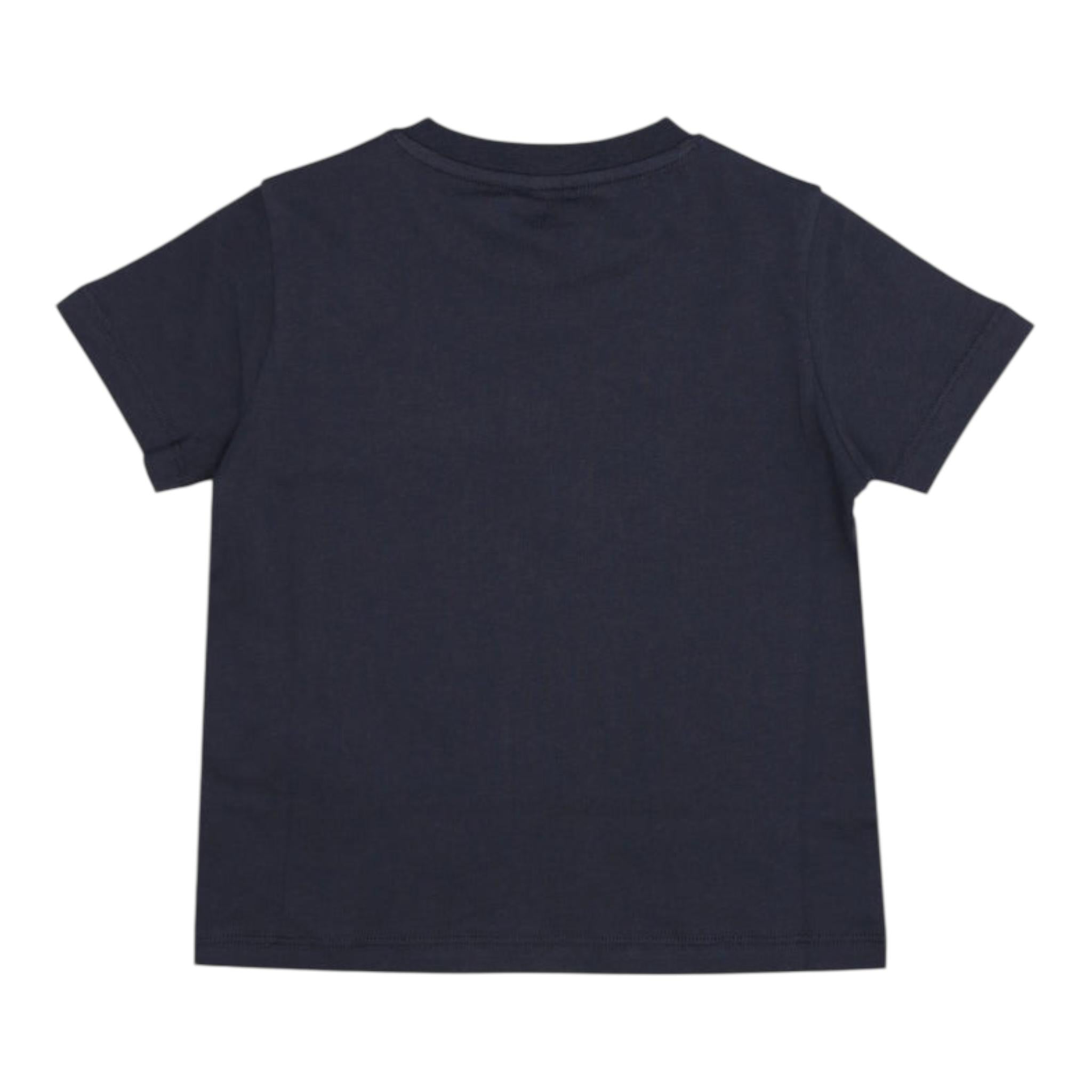 Fay T-Shirt Girocollo Tinta Unita con Stampa per Bambino FU8P11 BLU FAY 