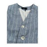 Manuel & Frank Gilet Tinta Unita con Fantasia per Bambino MF5193BX AZZURRO MANUEL & FRANK 