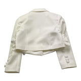 Fun & Fun Giacca Tinta Unita con Applicazioni per Bambina FNCBJS00989 BIANCO FUN & FUN 