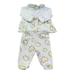 Le Bebe Completo 2 Pezzi Shirt-Ghettina Tinta Unita per Neonata LBG6230 BIANCO LE BEBE 