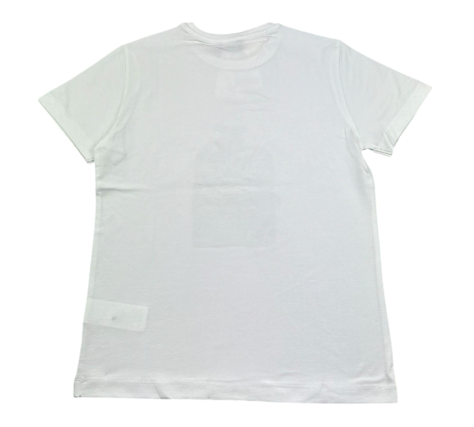 Monnalisa T-Shirt Girocollo Tinta Unita con Stampa per Bambino 253603 BIANCO MONNALISA 