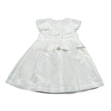 Elisabetta Franchi Abito Tinta Unita con Rouches per Bambina EGAB198XJ BIANCO ELISABETTA FRANCHI 