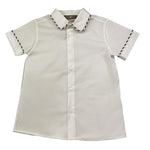 Little Bear Camicia Tinta Unita con Profili In Contrasto per Bambino 8211 BIANCO/BEIGE LITTLE BEAR 