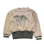 LU LU BY MISS GRANT felpa tinta unita con stampa Beige per Bambina LL3344 BEIGE LU LU BY MISS GRANT 