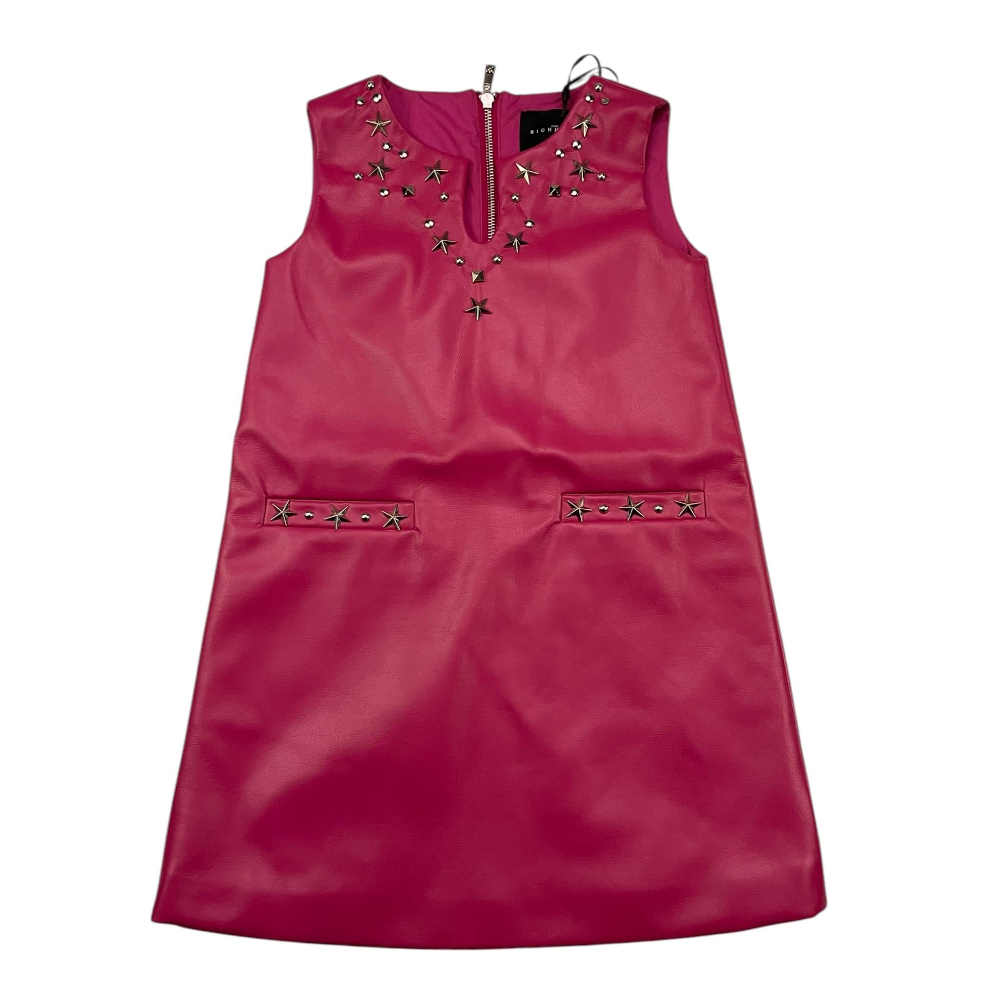 JOHN RICHMOND abito giromanica in ecopelle tinta unita Fuxia per Bambina RGA25209VE FUXIA JOHN RICHMOND 