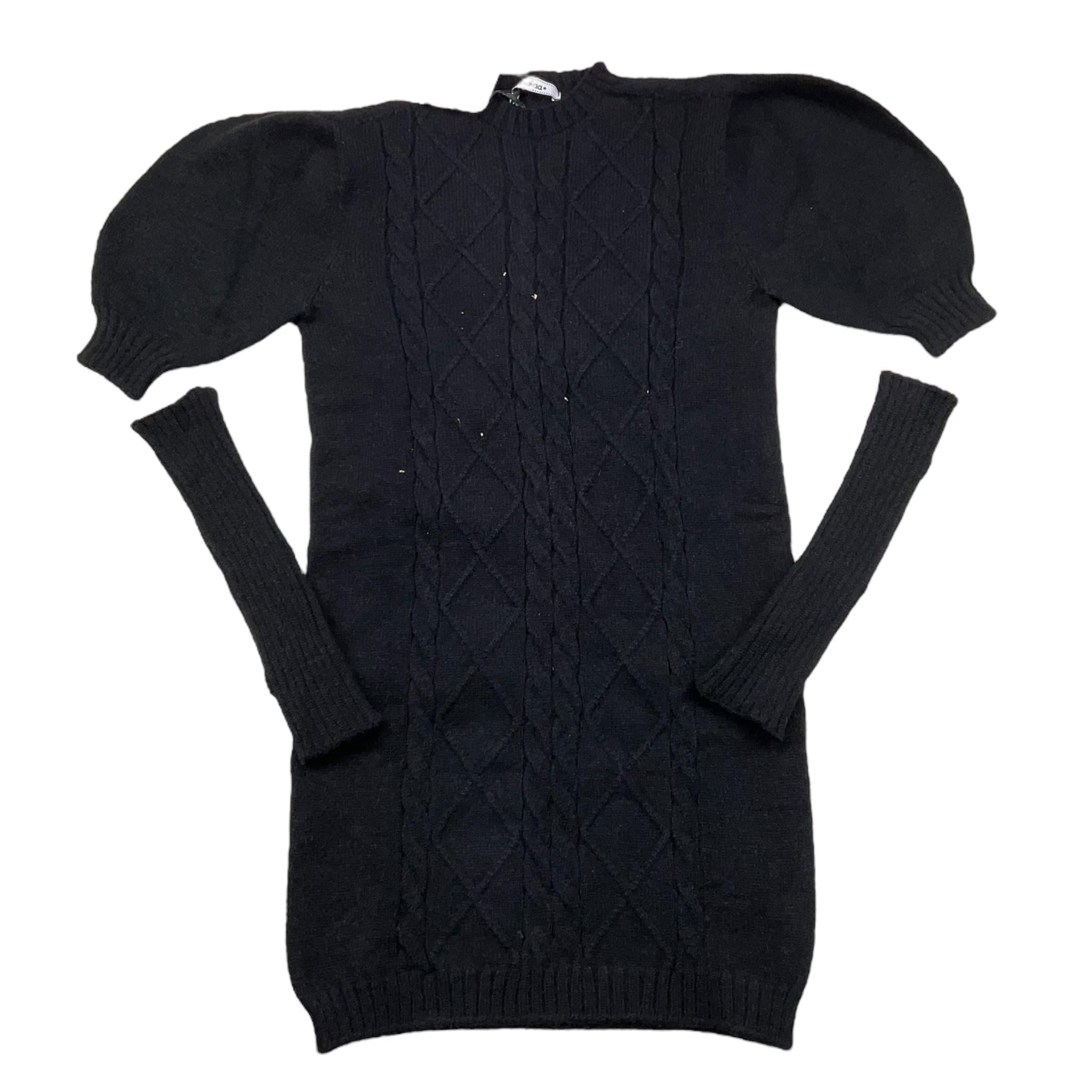 NAIDA abito mezza manica tinta unita con manicotti Nero per Bambina NAAB300 NERO NAIDA 