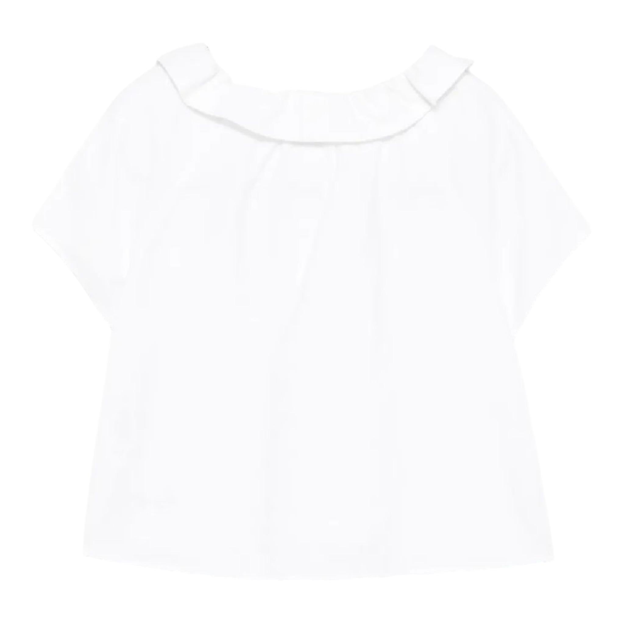 Il Gufo Camicia Mezza Manica Tinta Unita per Bambina P25CC107R0004X BIANCO IL GUFO 