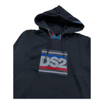 DROPSEASON2 felpa chiusa con cappuccio tinta unita con profili maniche logate Nero per Bambino FW242K42 NERO DROPSEASON2 