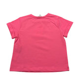 Twinset T-Shirt Girocollo tinta unita con Logo Rosa per Bambina 241GJ245 ROSA TWINSET 