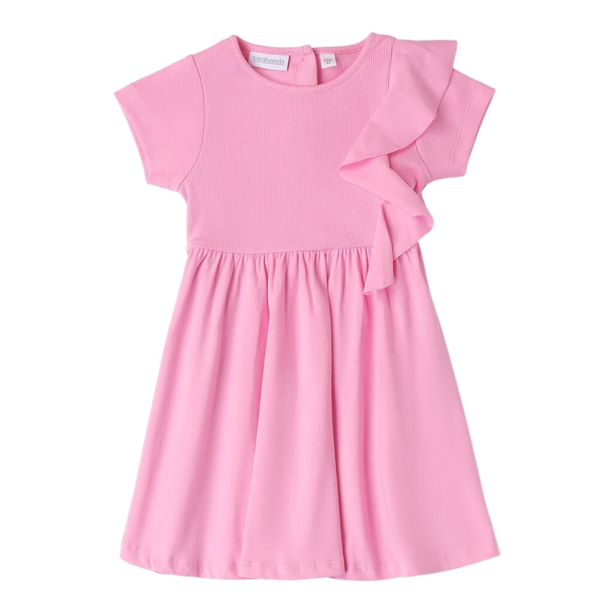 Sarabanda Abito Mezza Manica Tinta Unita per Neonata 0B231 ROSA SARABANDA 