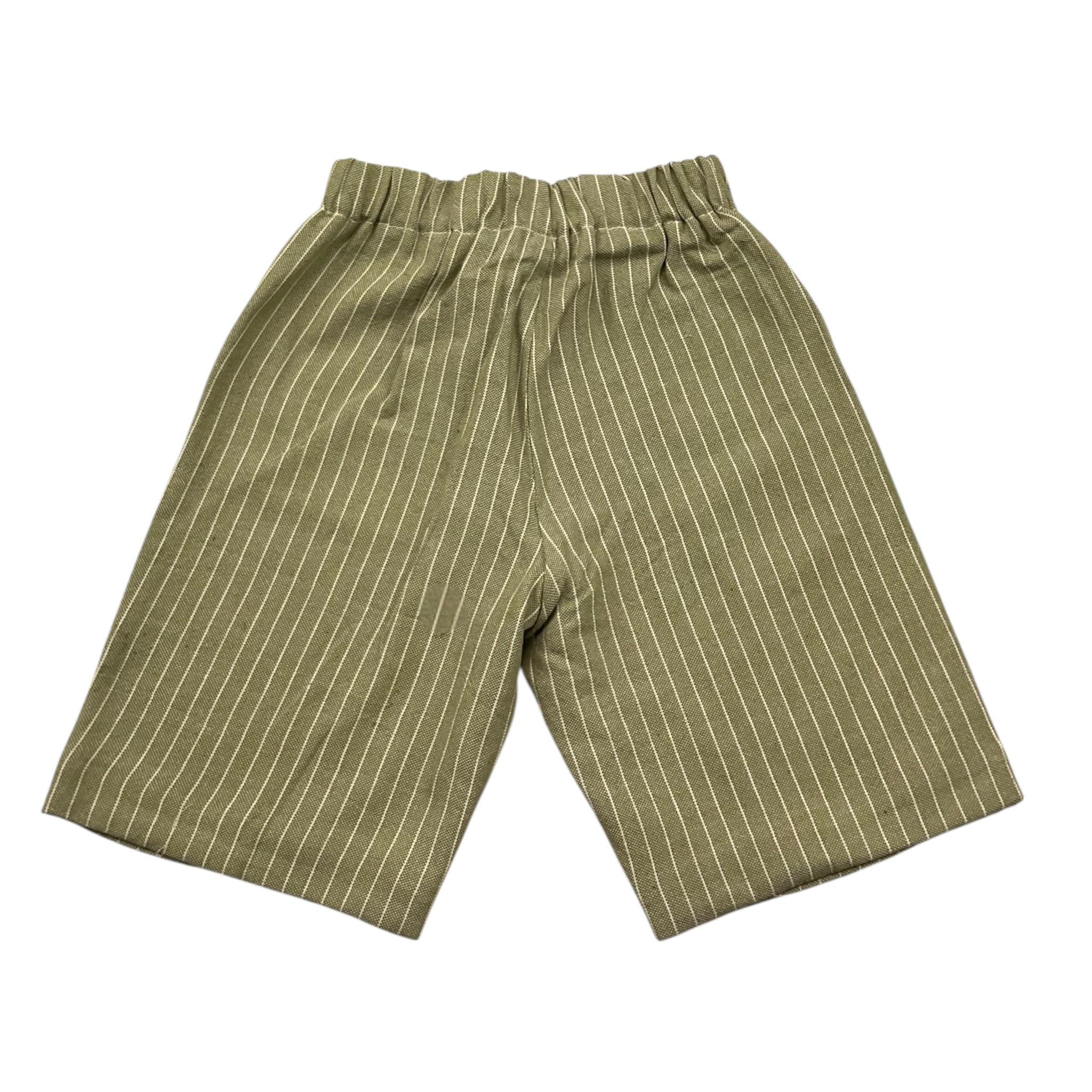 La Stupenderia Bermuda Tinta Unita con Elastico In Vita per Bambino TCBR73 VERDE LA STUPENDERIA 