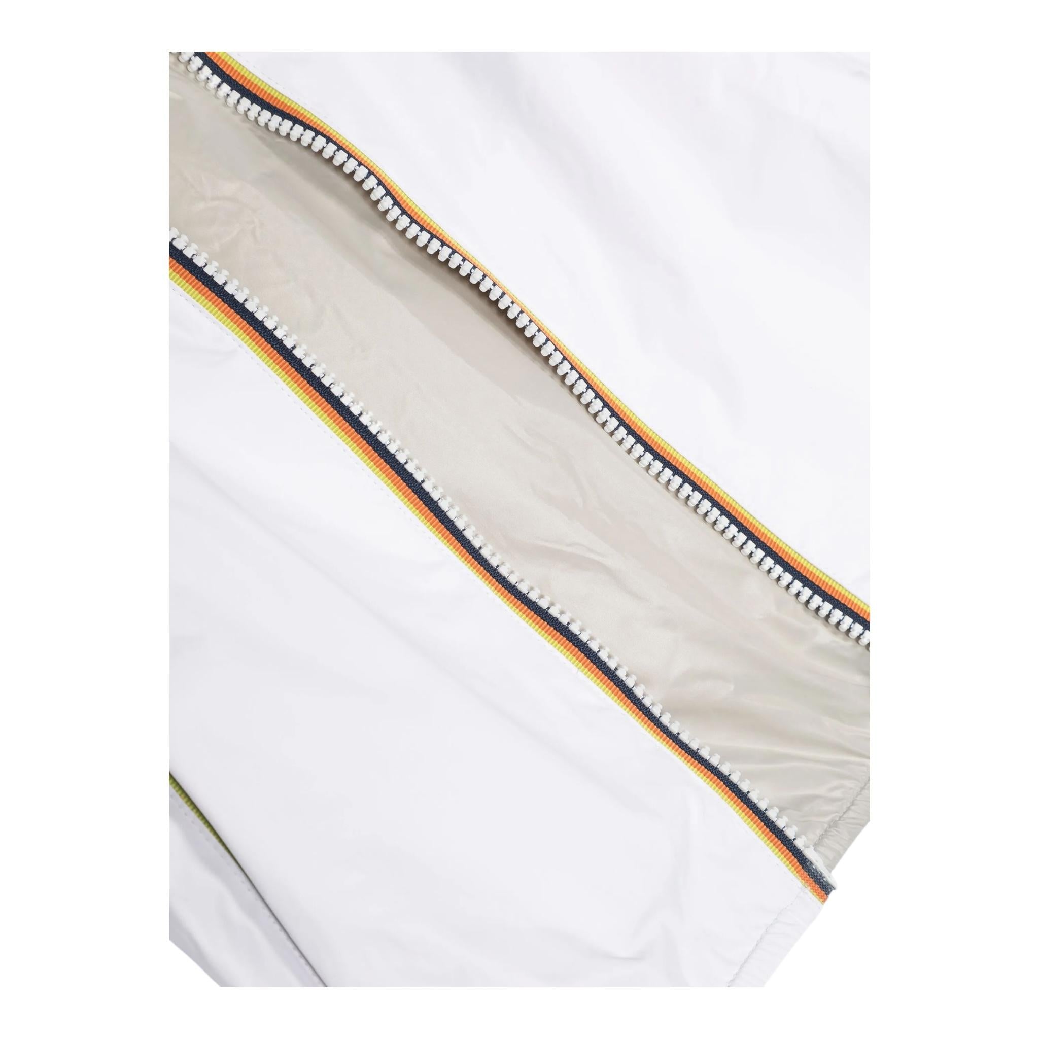 K-Way Giubbino Reversibile con Zip E Cappuccio per Bambina K61313WX BIANCO/BEIGE K-WAY 