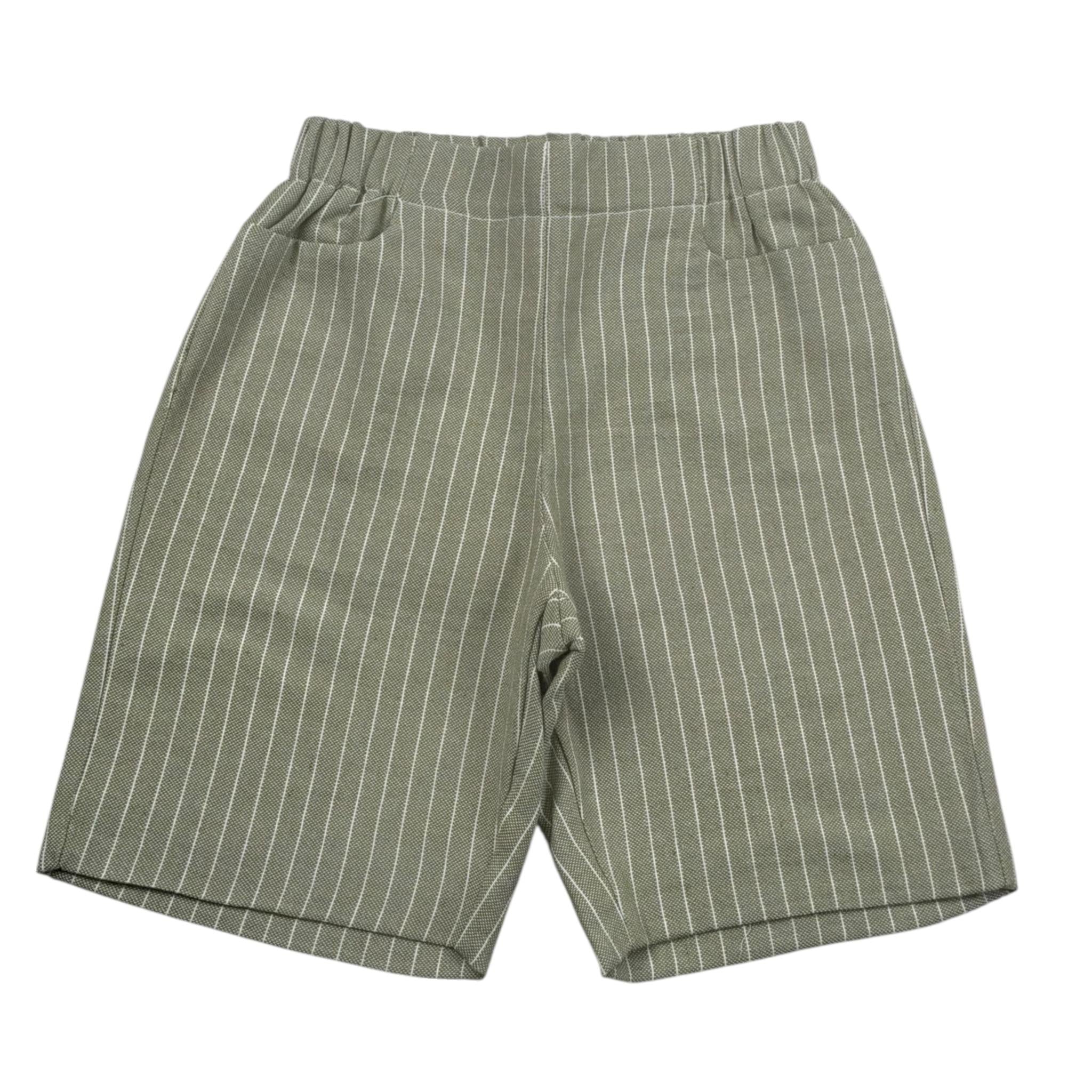 La Stupenderia Bermuda Tinta Unita con Elastico In Vita per Bambino TCBR73XX VERDE LA STUPENDERIA 