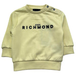 John Richmond Felpa Chiusa Girocollo Tinta Unita con Logo per Neonato RIP26036FE GIALLO JOHN RICHMOND 