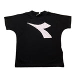 Diadora T-Shirt Girocollo Tinta Unita con Logo per Bambino S4DIBBTH065 NERO DIADORA 