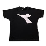 Diadora T-Shirt Girocollo Tinta Unita con Logo per Bambino S4DIBBTH065 NERO DIADORA 