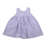 Magil Abito Bicolore con Fantasia A Quadri per Bambina HN20106 BIANCO/LILLA MAGIL 