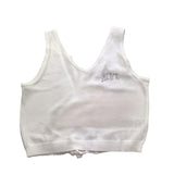 Met Top Tinta Unita con Brillantini per Bambina ME264 BIANCO MET 