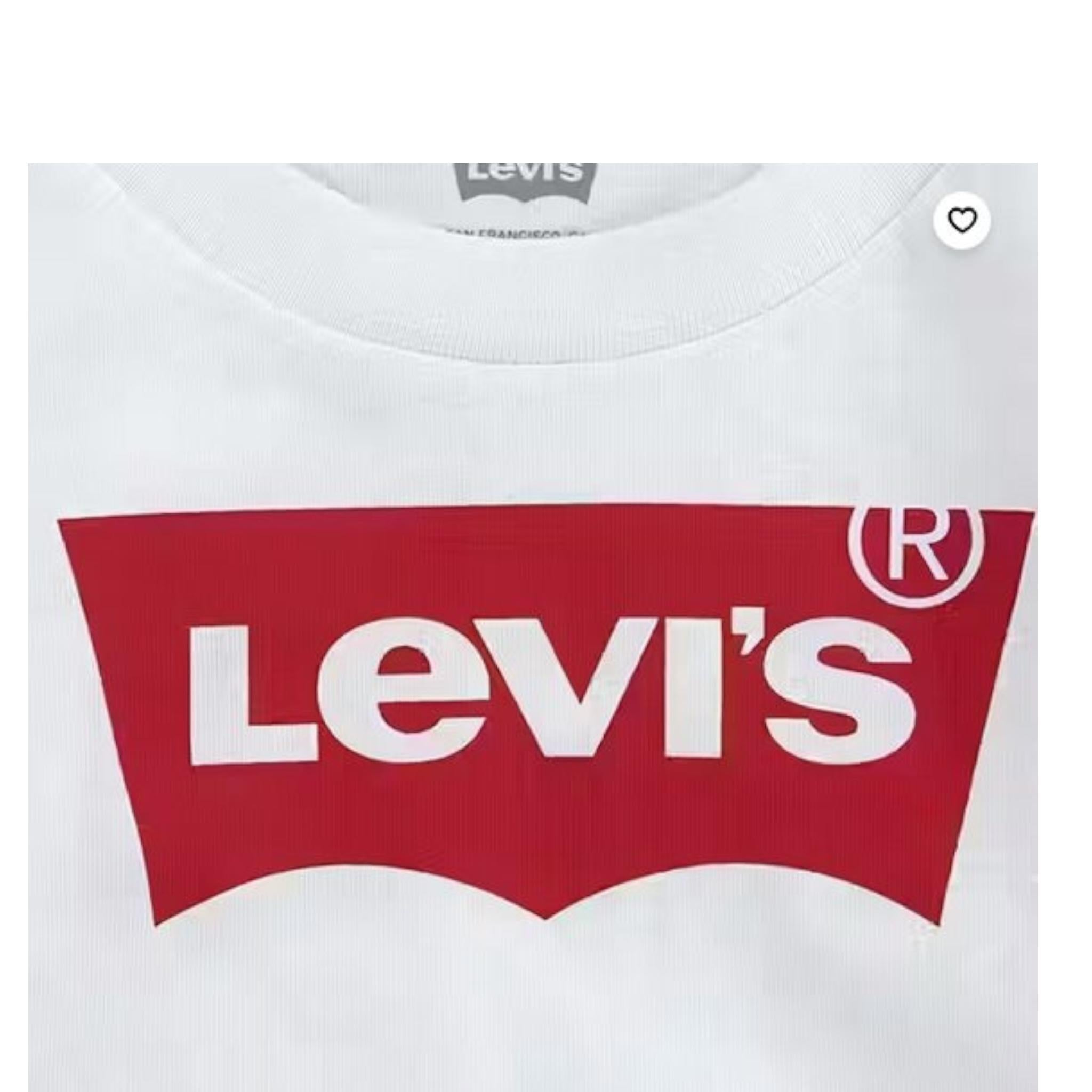 Levi'S Shirt Tinta Unita con Stampa per Neonato 6E8646 BIANCO LEVI'S 