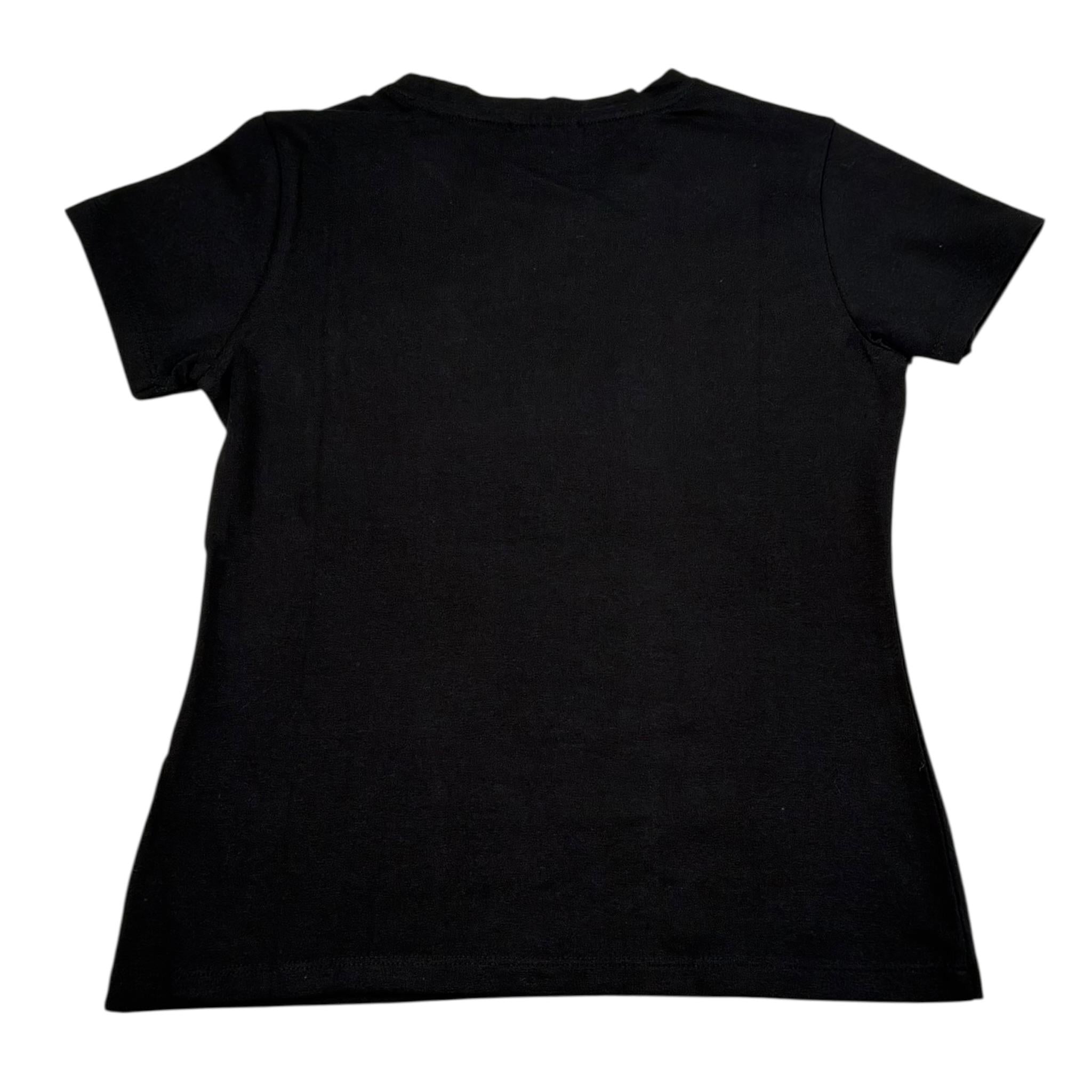 Marc Ellis T-Shirt Girocollo Tinta Unita con Stampa per Bambina JMJTS16481 NERO MARC ELLIS 