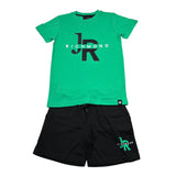 John Richmond Completo 2 Pezzi T-Shirt-Bermuda Verde/Nero per Bambino HBP23011CJ VERDE/NERO JOHN RICHMOND 